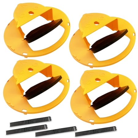 INFISU 4 Packs Bucket Mouse Traps,Mousetrap Slide Bucket Lid, Mouse Catching Tool,Mouse Trap with Flip Lid Mousetrap Catcher Indoor Outdoor