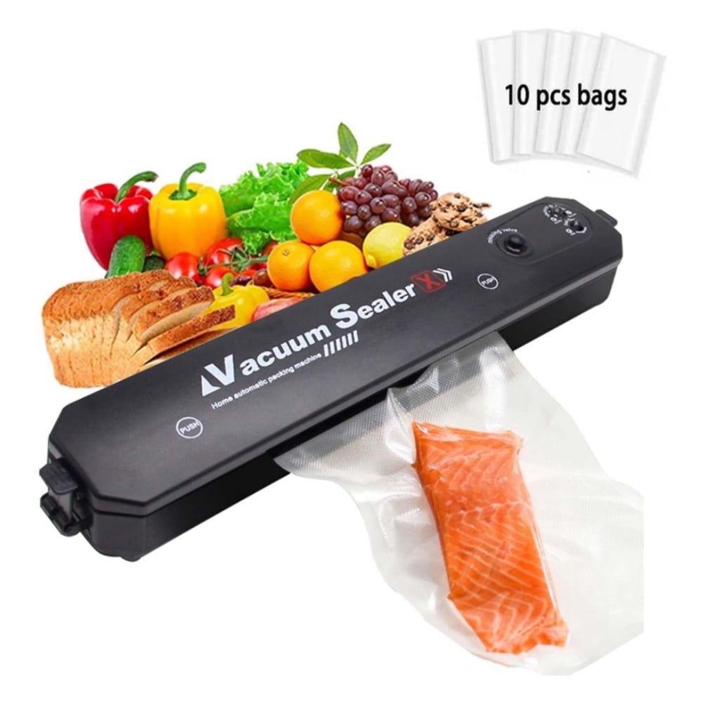 Eletric Vacuum Sealer Machine With 10PCS Food Packing Vinyl