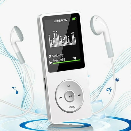 INFISU Bluetooth MP3 Player Portable MP4 Player Music Player with Speaker Lossless Sound,FM Radio, Voice Recorder,Photo Viewer/E-Book Player (SD Card NOT Included),White