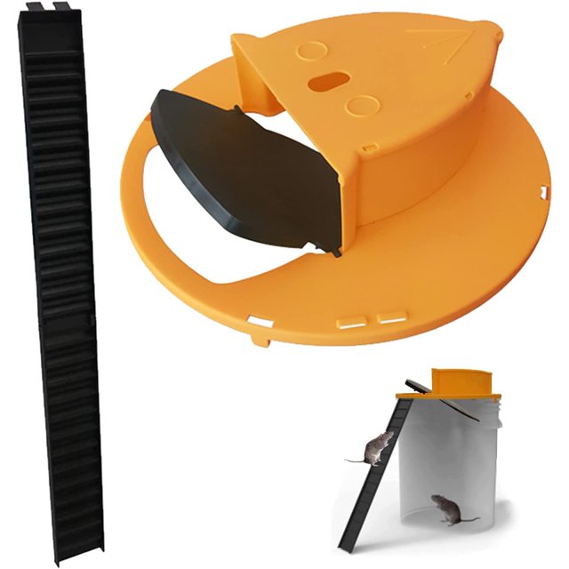 INFISU Bucket Mouse Traps,Mousetrap Slide Bucket Lid,Humane Mice Trap