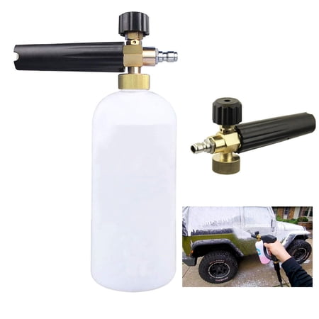 INFISU Snow Foam Lance Cannon ,Soap Bottle Sprayer, Pressure Snow Foam Washer Jet,Car Wash Dispenser Adjustable Lance Soap Spray1/4" for Pressure Washer Gun
