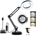 INFISU Upgrade 8X Magnifying Glass with Light and Stand,2in1 Desk