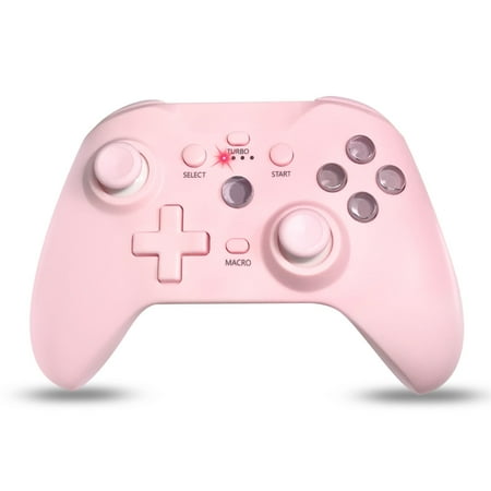INFISU Wireless Nintendo Switch Controller,Switch Controller for Switch/OLED/Lite,Programmable Switch Controller Supports Multi-Platform&App with Turbo,Pink