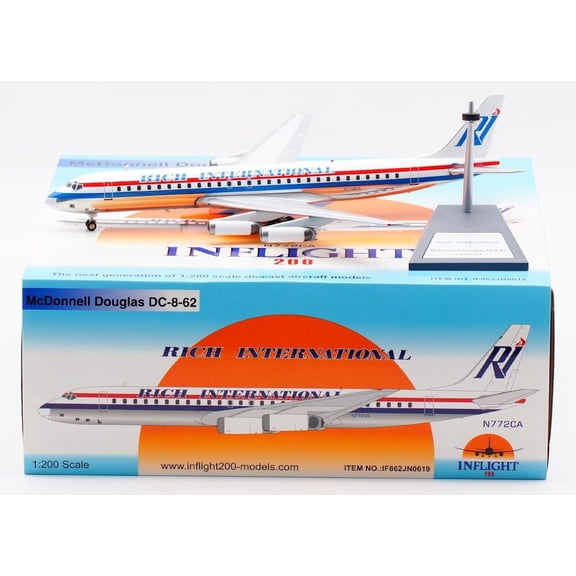 INFLIGHT 200 DC-8-62 RICH INTERNATIONAL AIRWAYS REG: N772CA