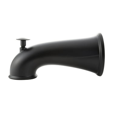 Danco 6 in. Decorative Tub Spout with Pull Up Diverter in Matte Black (11080)