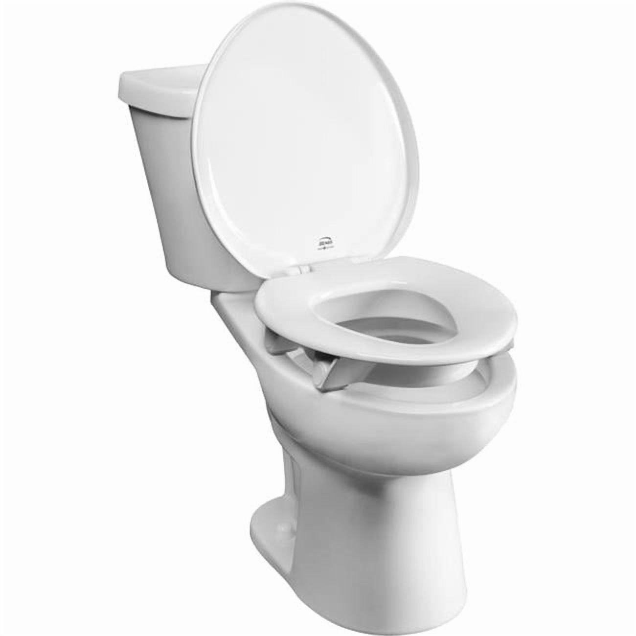 Bemis Independence Asurance Elongated White Plastic Toilet Seat