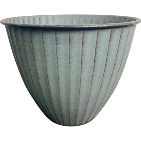 Robert Allen 8081545 8 in. Monroe Metal Planter - Light Blue - Pack of 3