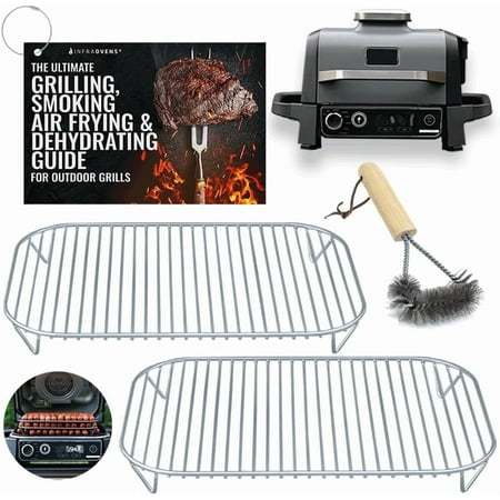 INFRAOVENS Stainless Steel Rack Set for Ninja Woodfire Pro Grill OG701 OG751, Dishwasher Safe Guide