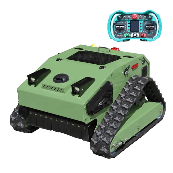 INFRONT Remote Control Tracked Lawn Mower, 23.6 Inch Cutting Width Gas Powered Robotic Mower with 55 Climbing Capacity for Yard Hills Orchard