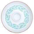 thumbnail image 1 of INFUSE 16" Lebrillo Pattern Melamine Chip & Dip Serving Platter for Outdoor Parties Entertaining, Aqua, 1 of 4
