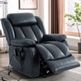 thumbnail image 1 of INGALIK Power Lift Recliner Chair Dual Motor, Electric Leather Recliner for Elderly with Heat and Massage, Lay Flat Assist Recliner with Side Pocket for Living Room (Blue), 1 of 14