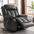 thumbnail image 1 of INGALIK Power Lift Recliner Chair Dual Motor, Infinite Position Lay Flat Recliners for Adult & Elderly with Heat & Massage, Large, Type-C Charge, Lumbar Pillow for Living Room, Leather (Gray), 1 of 14