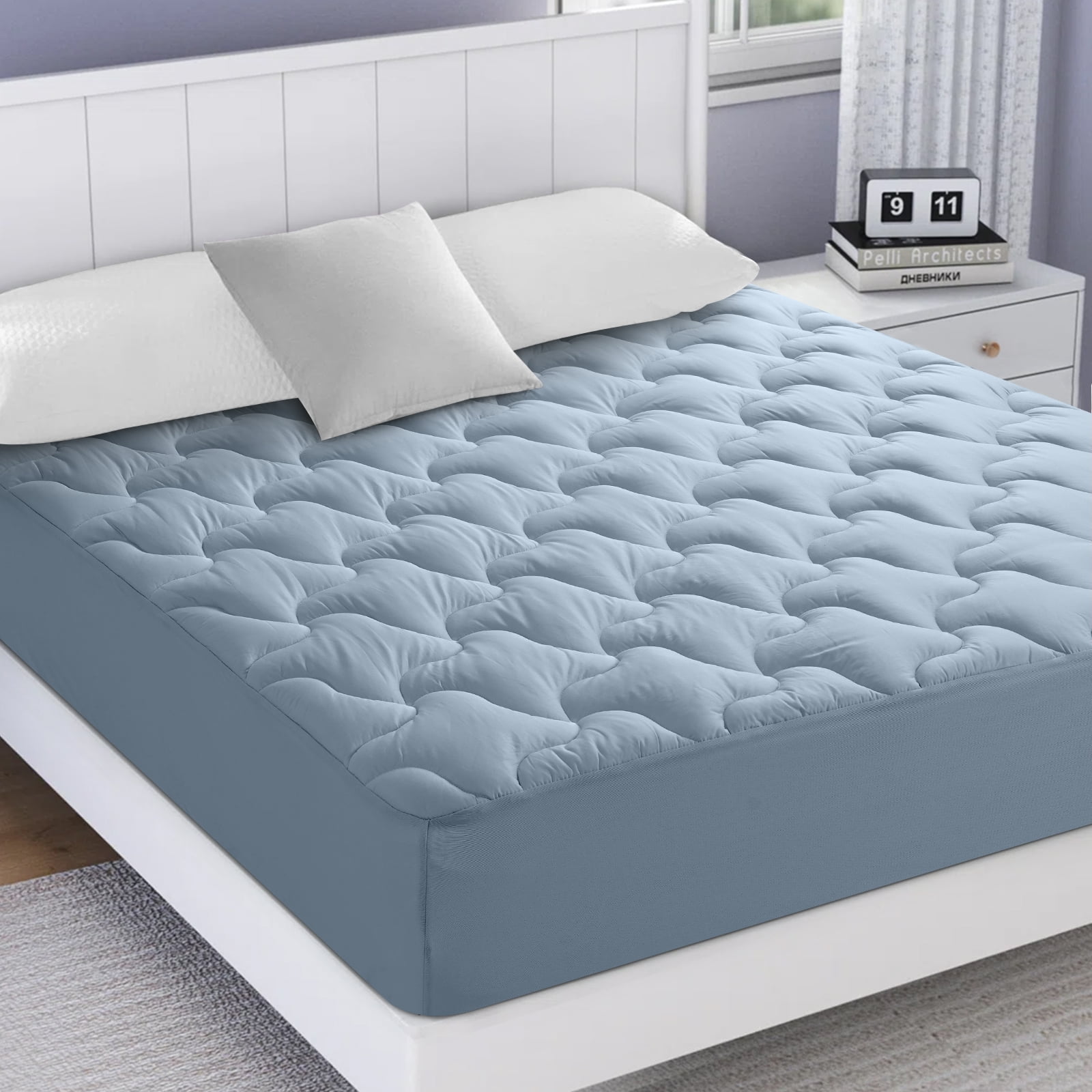 INGALIK King Size Mattress Pad, 400TC Cotton Pillow Top Mattress Cover