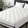 thumbnail image 1 of INGALIK Queen Mattress Pad, Cooling Breathable Bed Topper, Premium 400TC Pillow Top Mattress Protector Fitted Cover with 8-21" Deep Pocket, White, 1 of 11