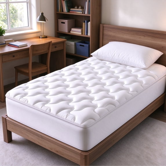 INGALIK Ultra Comfort Mattress Pad, Twin XL - Breathable Cooling Topper, 8-21" Deep Pocket Mattress Cover, Noiseless Hypoallergenic