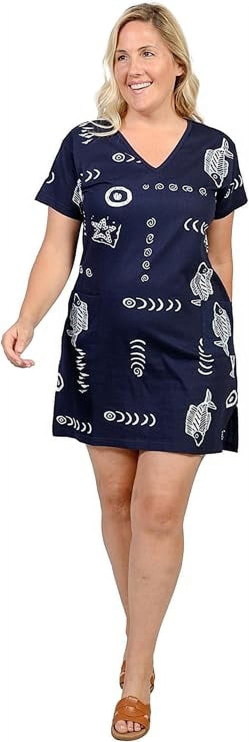 ingear beach dress short cotton Women’s Swimsuit Cover Up, Shift with Pockets, Beige ,2XL Size:4 (UK 8) Women's Summer Casual Maxi Evening dress plus size