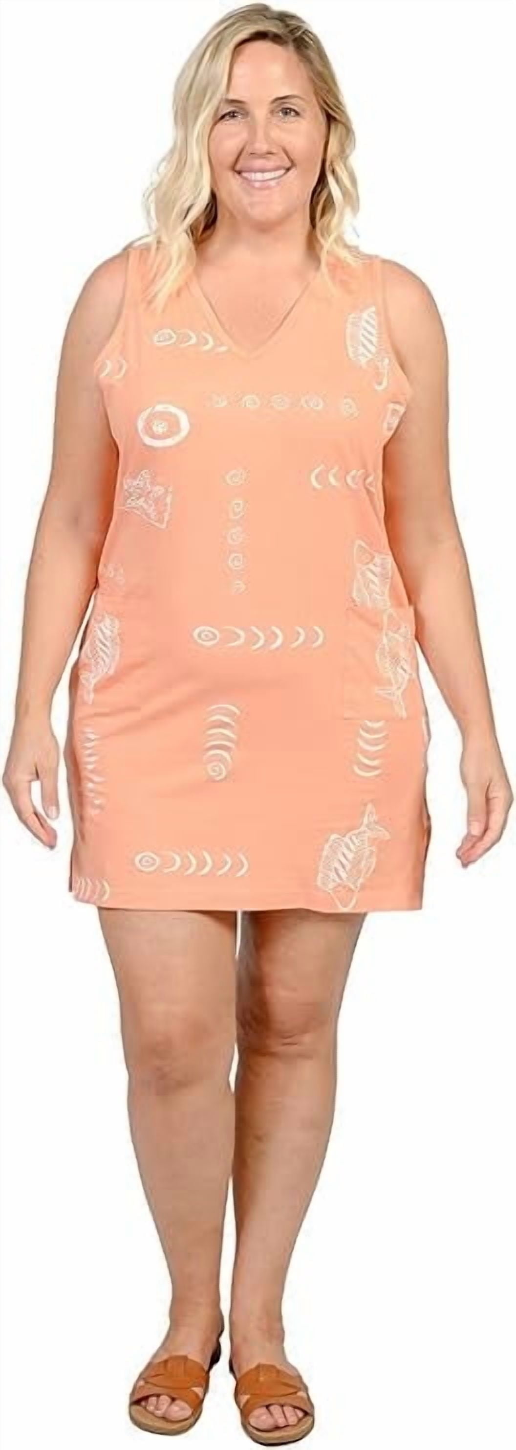 INGEAR Women's Beach Swimsuit Cover Up, Short Cotton Shift Dress with  Pockets, Blue ,2XL - Walmart.com