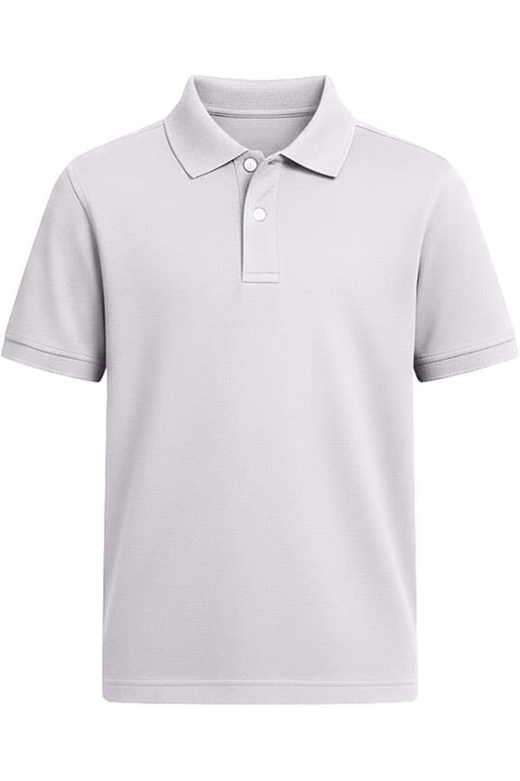 Boys Golf Polo Short Sleeve Shirts, White, XL