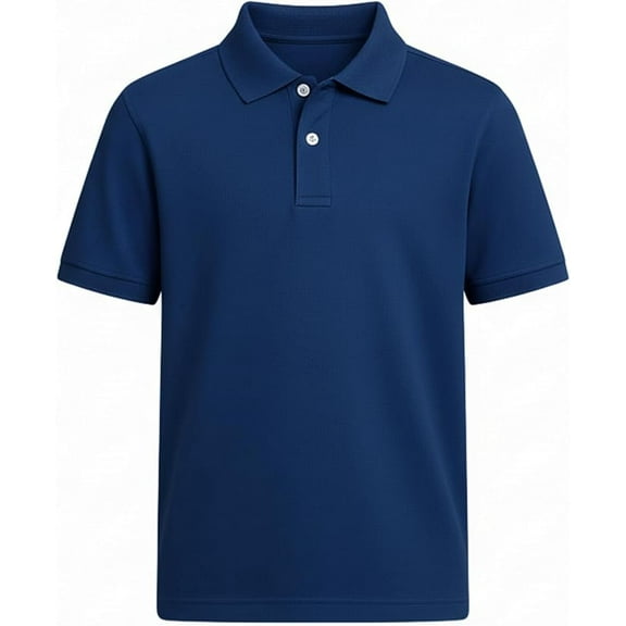 INGEAR Boys Golf Polo Short Sleeve Shirts, Blue, XL