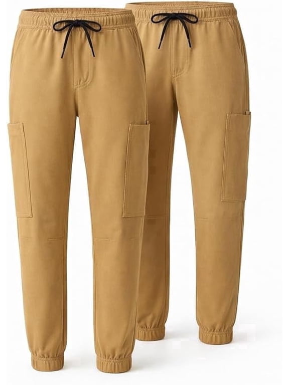Boys School Pants – Soft Stretch Uniform Dress Pants for Kids, Comfortable Slim Fit Flat Front School Trousers for Daily Wear, Activities and Special Events