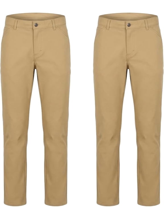 Boys School Pants – Soft Stretch Uniform Dress Pants for Daily School Wear, Comfortable Formal & Casual School Uniform Pants for Boys
