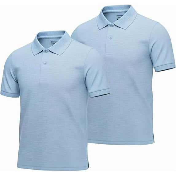 INGEAR Boys Short Sleeve Polo Shirt 2-Pack, Blue, S