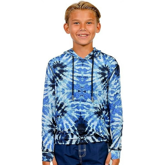 INGEAR Boys UPF 50+ Sun Protection Hoodie , Blue, M