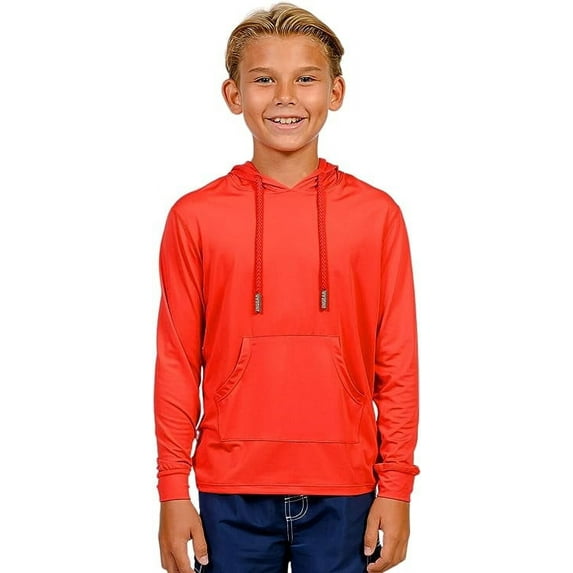 INGEAR Boys UPF 50+ Sun Protection Hoodie , Red, L