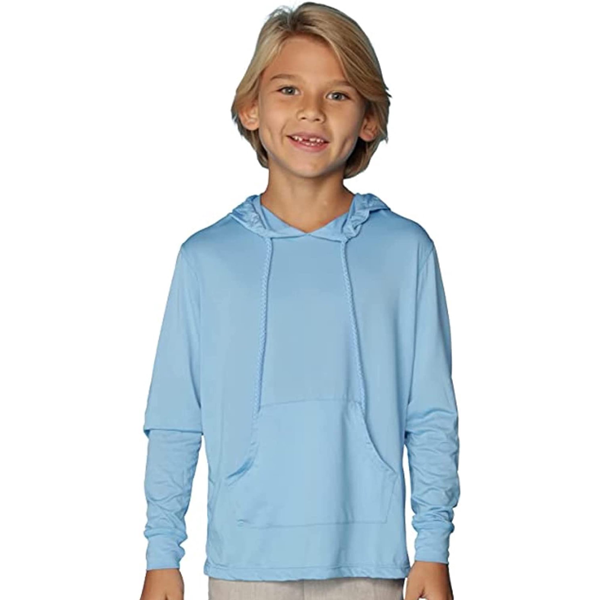 INGEAR Boys UPF 50+ Sun Protection UV Hoodie T-Shirt Long Sleeve with  Pockets SPF Shirt Boys Sun Shirt with Hood - Walmart.com