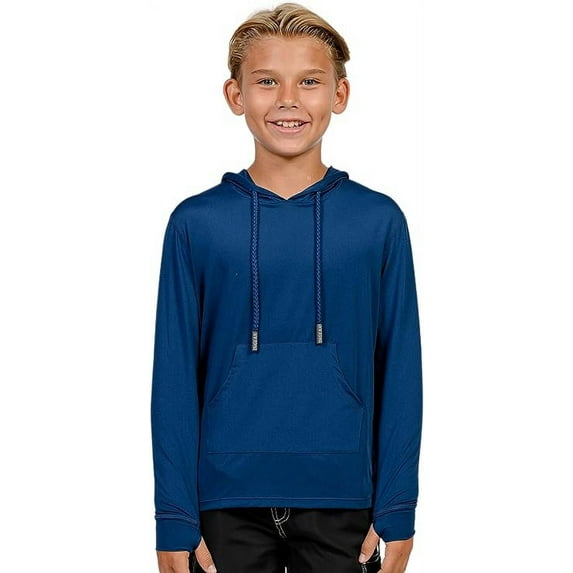 INGEAR Boys UPF 50+ Sun Protection Hoodie , Blue, M