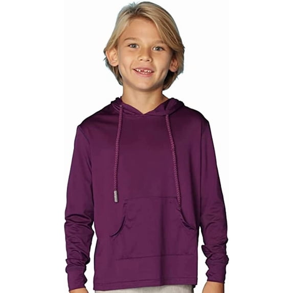 INGEAR Boys UPF 50+ Sun Protection Hoodie , Purple, L