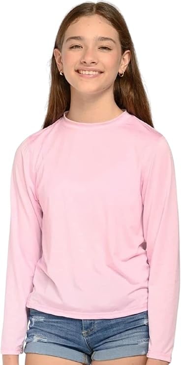 INGEAR Mädchen Rashguard Langarm - UPF 50+ Schwimmshirt Neonpink Für Wassersport