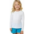 thumbnail image 1 of INGEAR Girls Long Sleeve Rash Guard Swim Shirt, UPF 50+ White, S, 1 of 6
