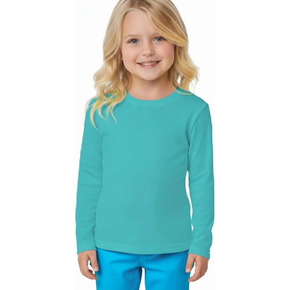 INGEAR Girls Long Sleeve Rash Guard Swim Shirt Outdoor Sports Shirt Lightweight Athletic Tee Protective