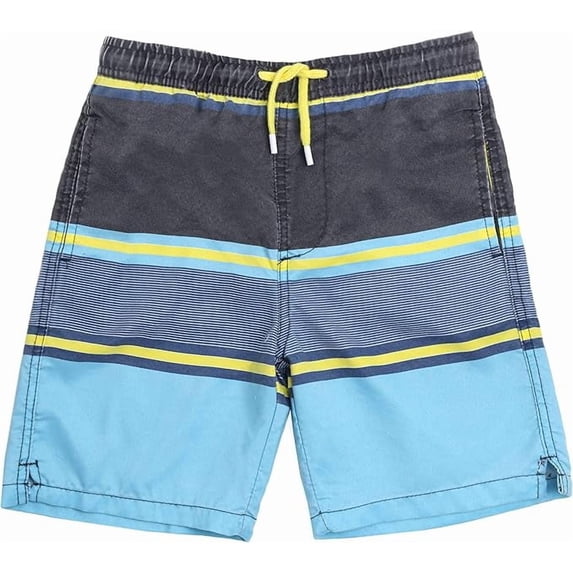 INGEAR Little Boys Quick Dry Beach Board Shorts Kids Swim Trunk Swimsuit Beach Shorts Swim Trunk for Boys (Light Blue Sandals, 4/5)
