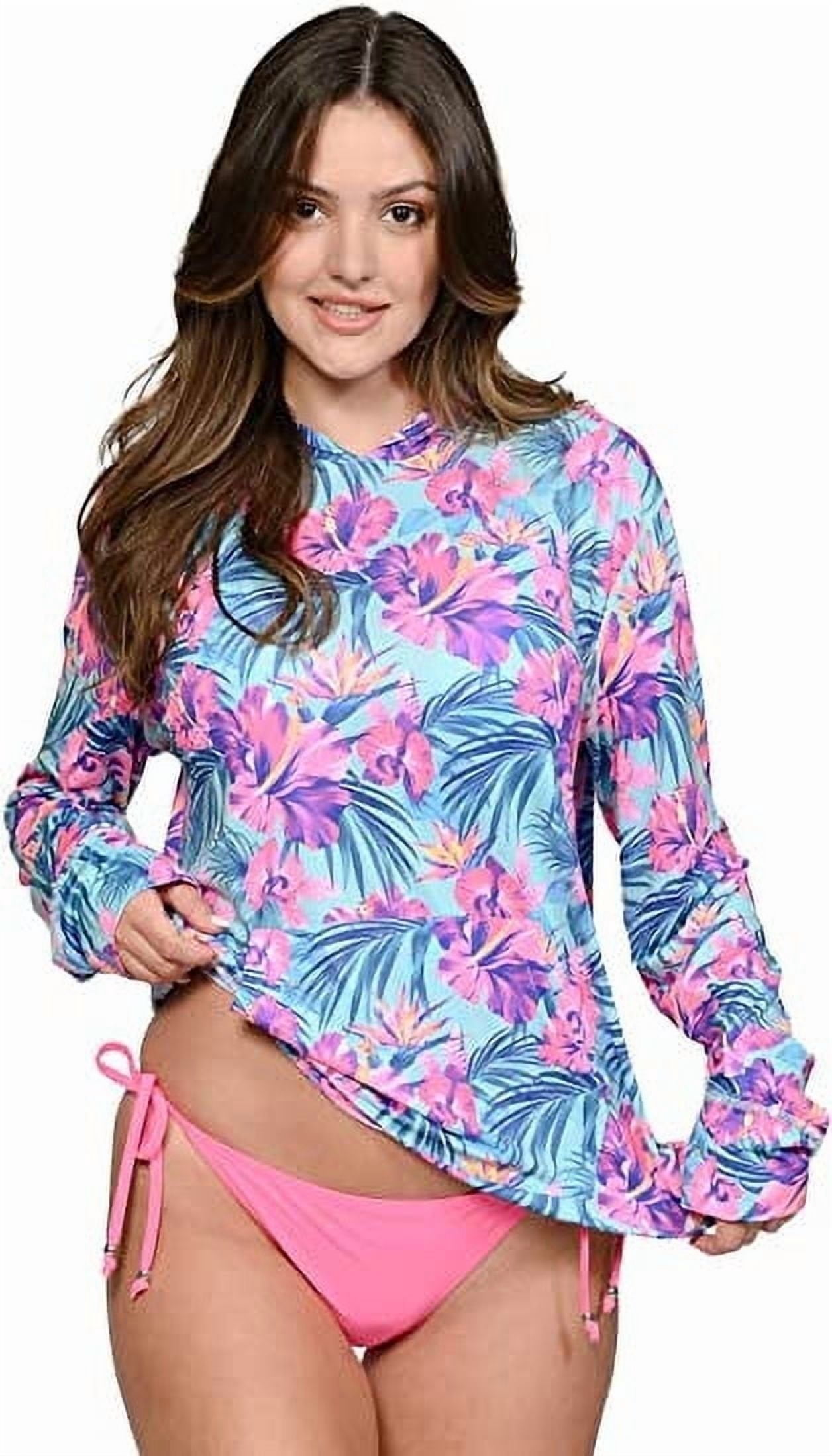 Ingear Rash Guard INGEAR Long Sleeve Loose Rash Guard With Hood Sun Shirt Women Beach ...