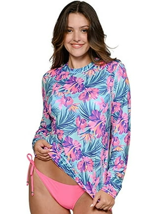 2023 Womens Rash Guard Swimsuit Long Sleeve Sun Protection Printed Zipper  Surfing One Piece Bathing Suit 