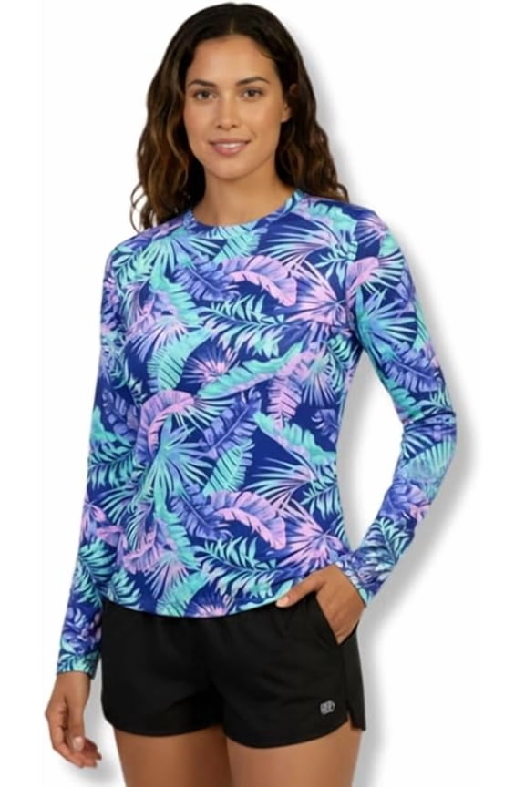 Sun Shirt Beach Coverup for Women’s UPF 50+, Light Blue, XL