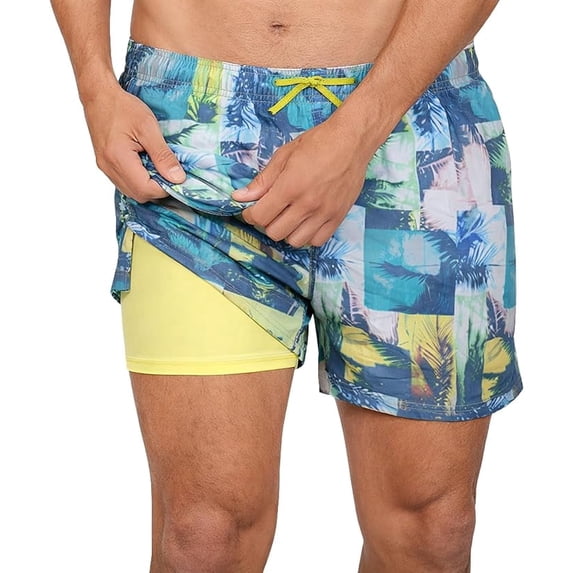 INGEAR Men's Swim Trunks Quick Dry Athletic Shorts with Boxer Lining