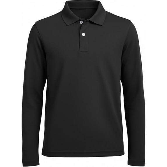 INGEAR Men's Long Sleeve Polo Shirt Black L