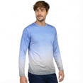 thumbnail image 1 of INGEAR Men's UPF 50+ Long Sleeve Sun Shirt, Quick-Dry UV Protection Rash Guard Blue Fade, M, 1 of 7