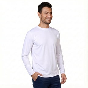 INGEAR Men's UPF 50+ Long Sleeve Sun Shirt, Quick-Dry UV Protection Rash Guard White, M