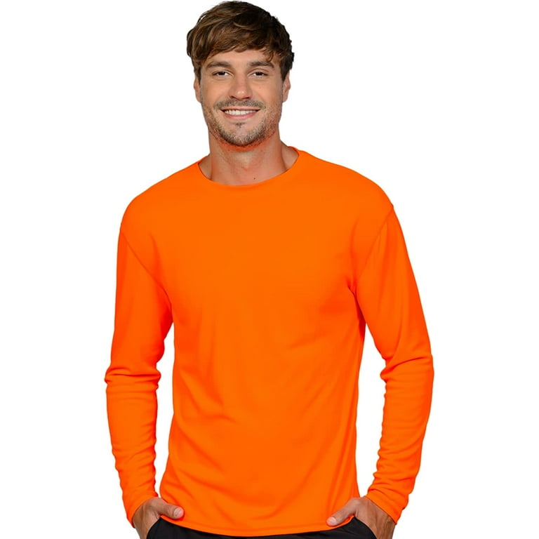 Salmon - Men's Hooded Performance Fishing Shirt - Best Sun Shirts - Multi-Seasonal - UPF 50+ - Long Sleeve Fishing Shirt - Extra Large