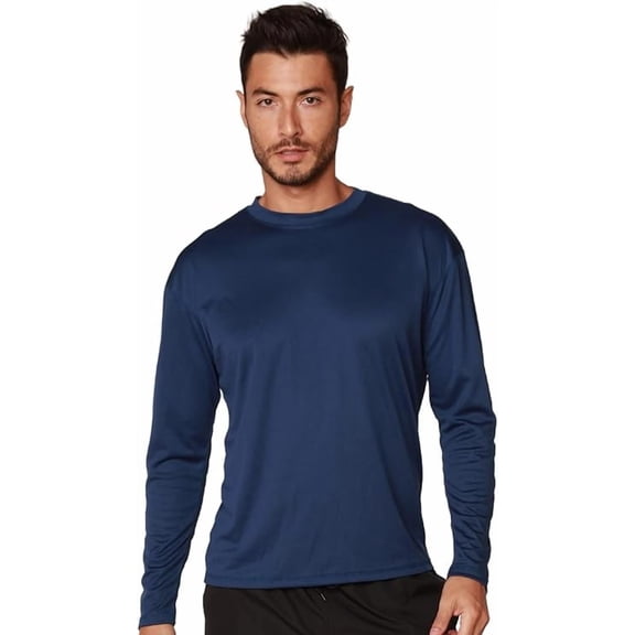 INGEAR Men's UPF 50  Long Sleeve Rash Guard, Quick-Dry, Navy, S