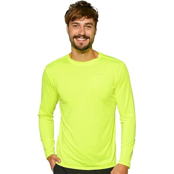 INGEAR Men's UPF 50+ Long Sleeve Rash Guard, Quick-Dry, Yellow, S