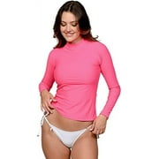 INGEAR Women's UV Sun Protection Long Sleeve Rash Guard Wetsuit Swimsuit Top , Neon Colors , Stylish Swimwear