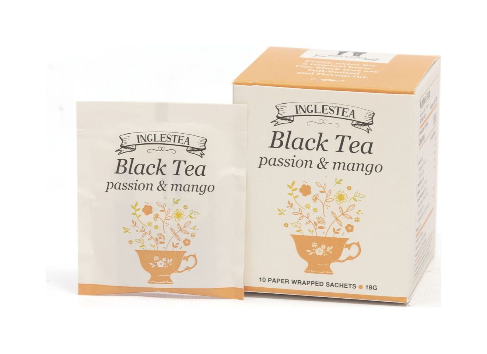 INGLESTEA Black Tea Passion and Mango Pure Ceylon Black Tea with