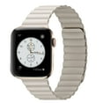thumbnail image 1 of INI Compatible with Apple Watch Band Magnetic Leather Strap For Serious 7 6 5 4 3 2 1 SE Size 45mm 44mm 42mm Wrist 6.5 to 8.5 Inch Better Than Loop and Link, 1 of 5