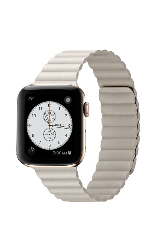 Compatible with Apple Watch Band Magnetic Leather Strap For Serious 7 6 5 4 3 2 1 SE Size 45mm 44mm 42mm Wrist 6.5 to 8.5 Inch Better Than Loop and Link