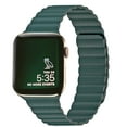 thumbnail image 1 of INI Compatible with Apple Watch Band Magnetic Leather Strap For Serious 7 6 5 4 3 2 1 SE Size 45mm 44mm 42mm Wrist 6.5 to 8.5 Inch Better Than Loop and Link, 1 of 5